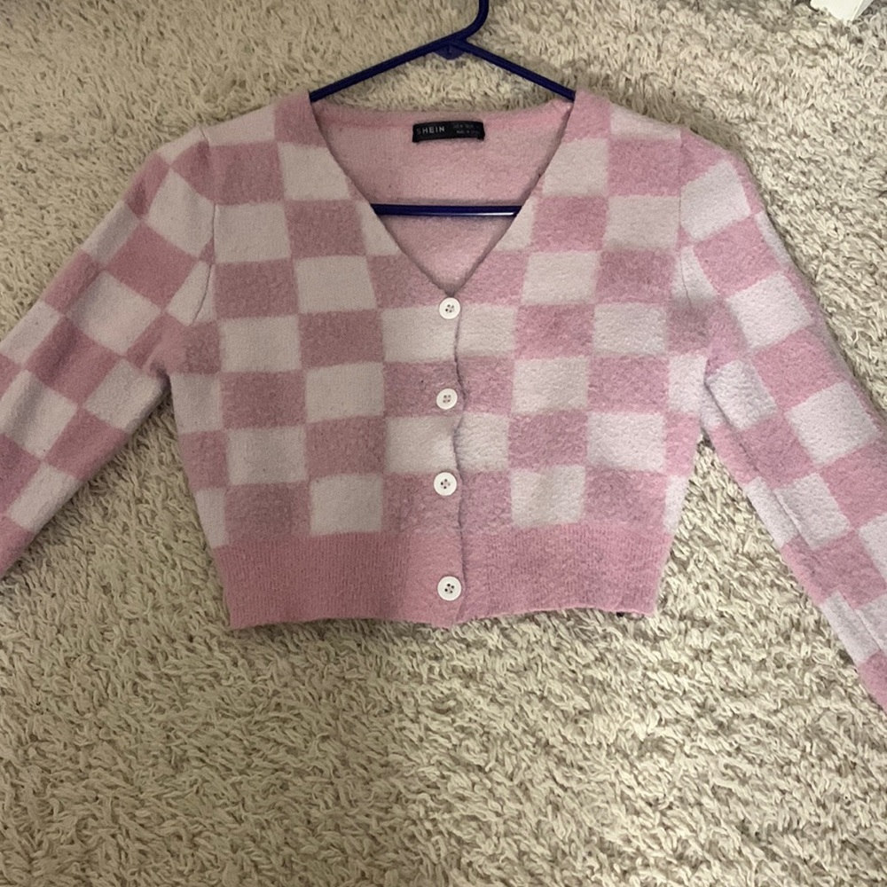 LongSleeve CheckerBoard Shein Top